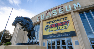 Celebrity Fan Fest Banner outside the Freeman Coliseum