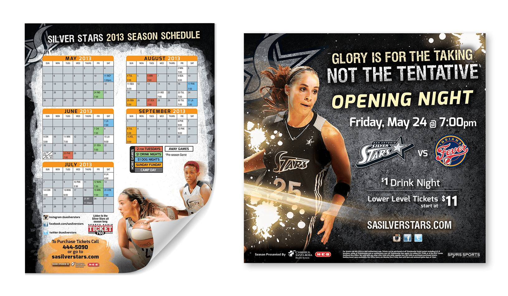 Silver Stars Schedule and Ad
