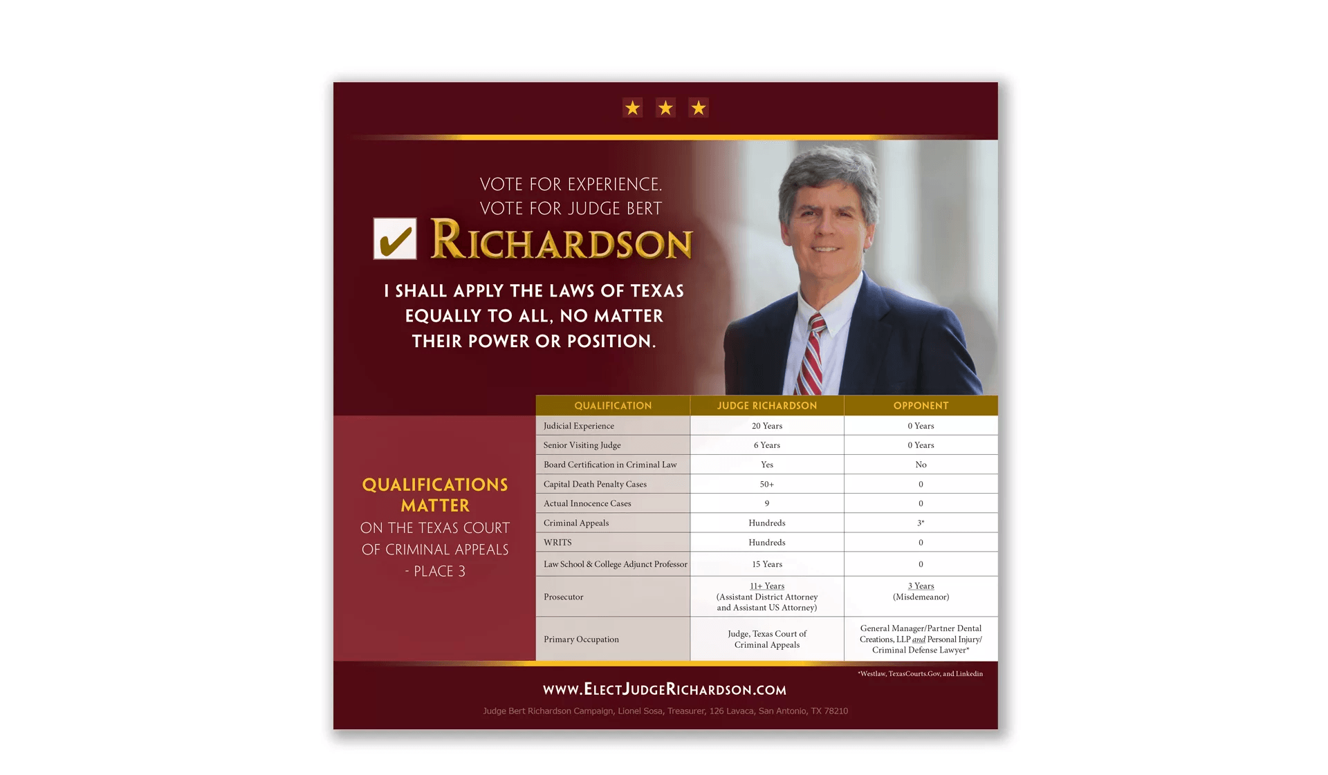 Richardson Political Print Ad