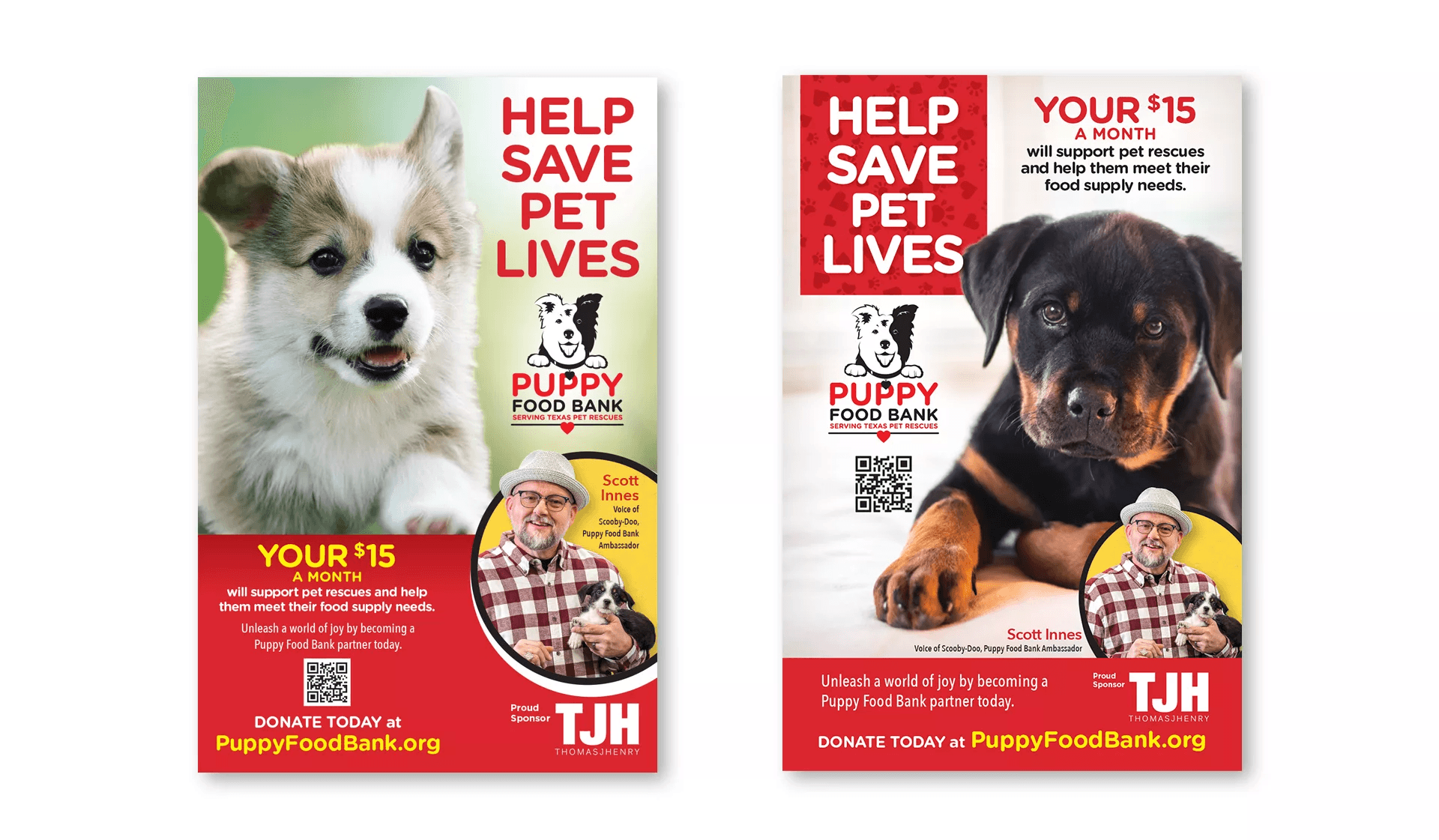 Puppy Food Bank, Save Pet Lives Ads