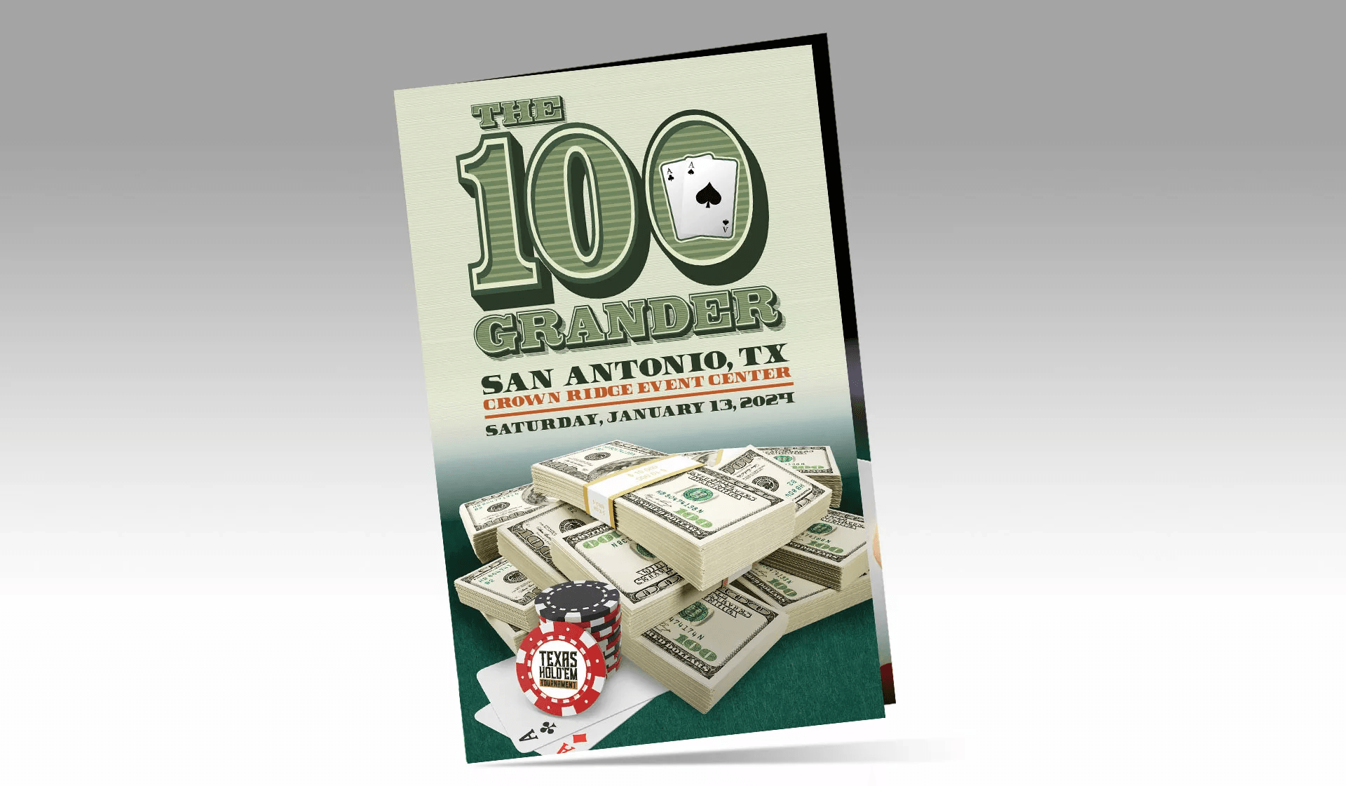 The 100 Grander Poker Tournament Brochure